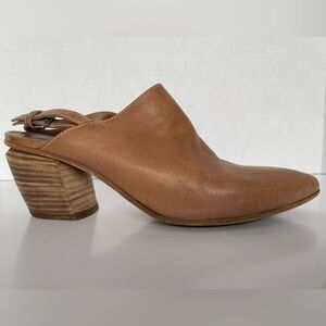 Officine Creative Italy Tan Leather Slingback Mules EU37.5/US7.5
